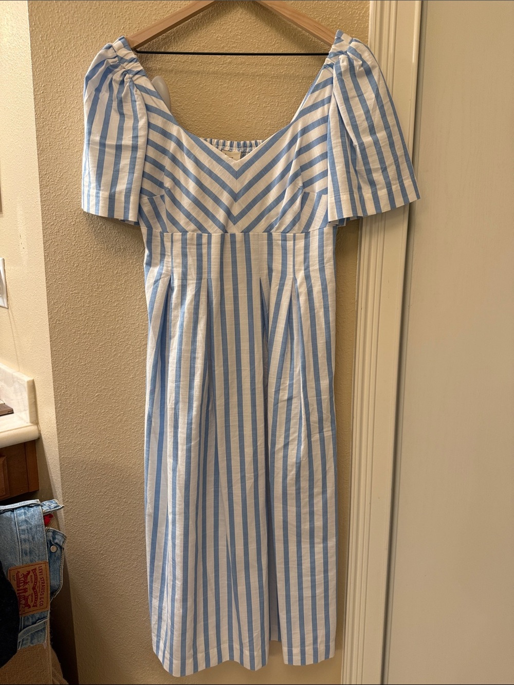 a new day Blue and White Striped Maxi Dress